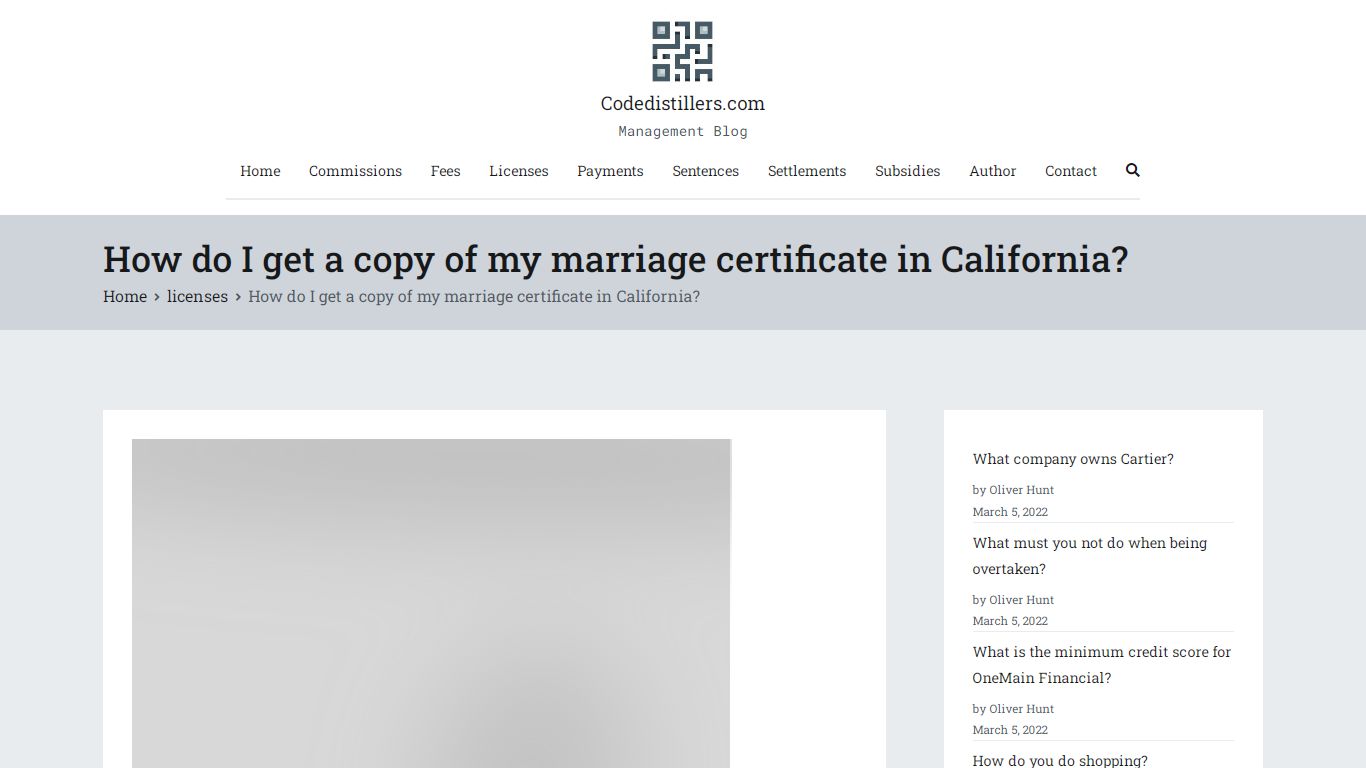 How do I get a copy of my marriage certificate in California?